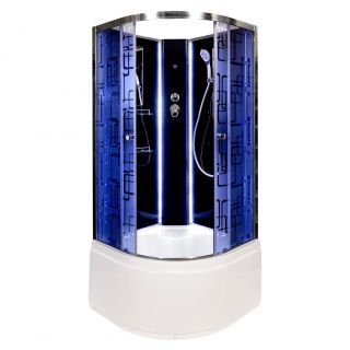 Душевая кабина Deto BМ4590 N LED BLACK 90х90х208см